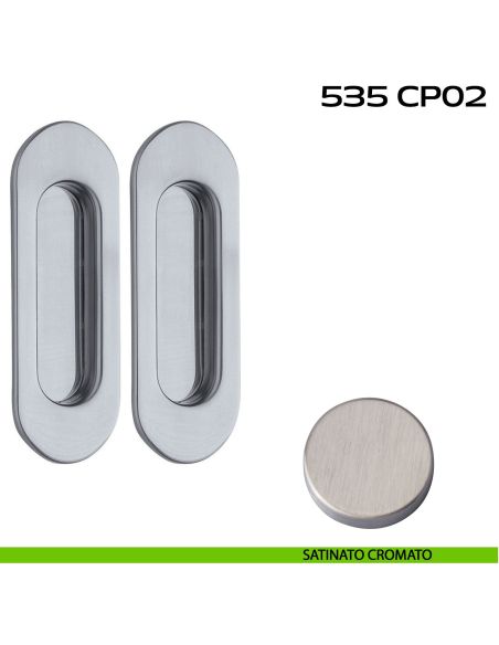 Kit placche incasso ovali cieche Reguitti 535 satinato