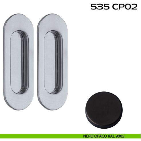 Kit placche incasso ovali cieche Reguitti 535 nero