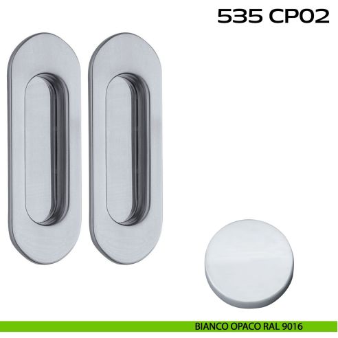 Kit placche incasso ovali cieche Reguitti 535 bianco