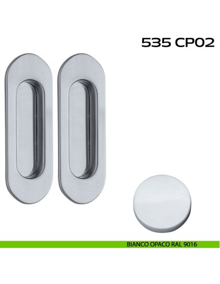 Kit placche incasso ovali cieche Reguitti 535 bianco