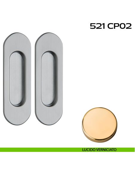 Kit placche incasso ovali cieche Reguitti 521 lucido