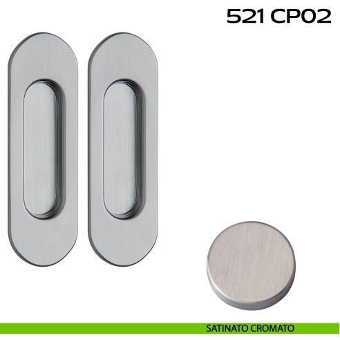 Kit placche incasso ovali cieche Reguitti 521 satinato