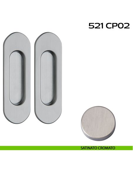 Kit placche incasso ovali cieche Reguitti 521 satinato