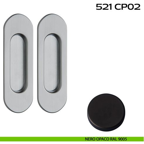 Kit placche incasso ovali cieche Reguitti 521 nero