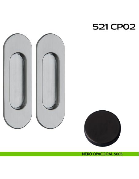 Kit placche incasso ovali cieche Reguitti 521 nero