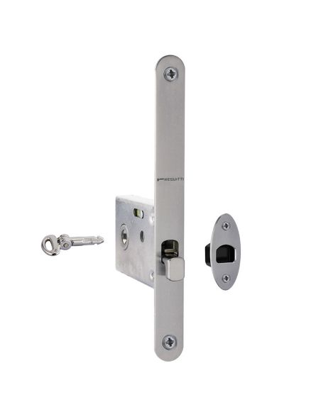 Serratura con foro chiave tondo, con chiave a spillo bordo tondo entrata 50 mm Reguitti 027SR