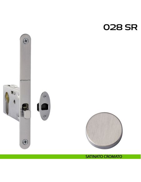 Serratura con foro yale bordo tondo entrata 50 mm Reguitti 028SR satinato