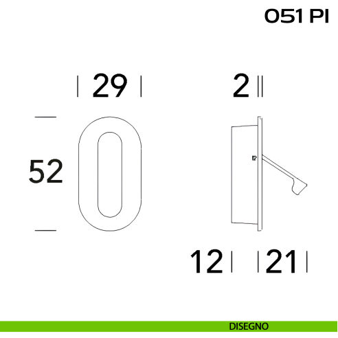 Frontale di trascinamento con pendente di presa Reguitti 051PI disegno