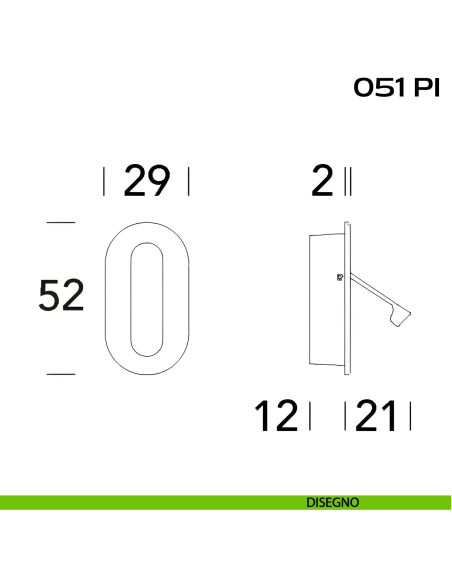 Frontale di trascinamento con pendente di presa Reguitti 051PI disegno