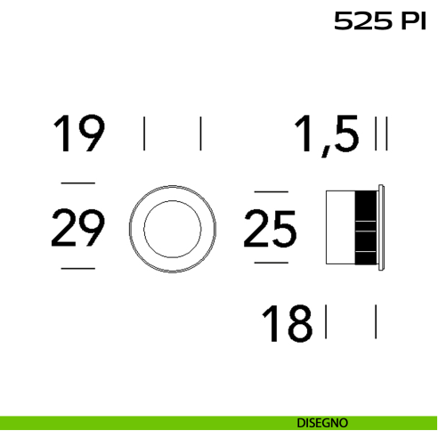 Ditale di trascinamento tondo Reguitti 525PI disegno