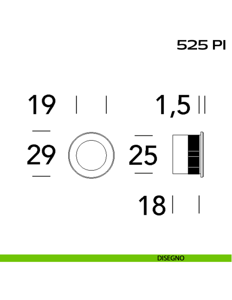 Ditale di trascinamento tondo Reguitti 525PI disegno