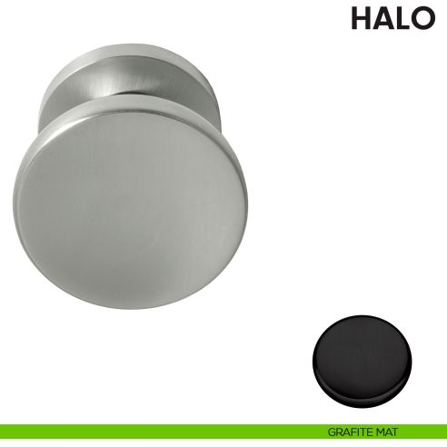 Pomolo per porta Halo girevole Colombo Design grafite mat