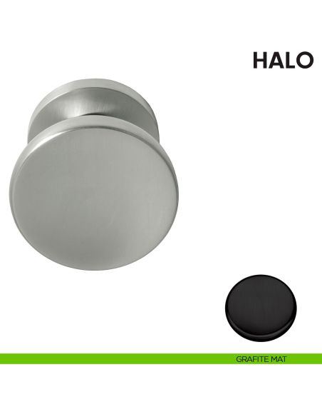 Pomolo per porta Halo girevole Colombo Design grafite mat