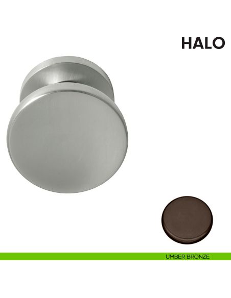 Pomolo per porta Halo girevole Colombo Design umber bronze