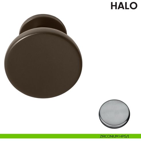 Pomolo per porta Halo fisso Ø72 Colombo Design zirconium