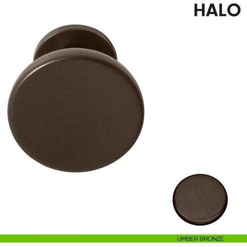 Pomolo per porta Halo fisso Ø72 Colombo Design umber bronze