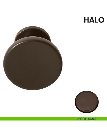 Pomolo per porta Halo fisso Ø72 Colombo Design umber bronze