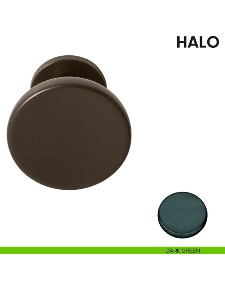 Pomolo per porta Halo fisso Ø72 Colombo Design dark green