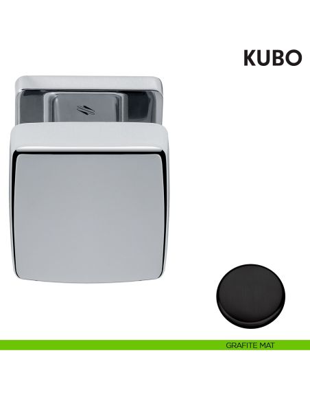 Pomolo per porta Kubo fisso Colombo Design grafite mat