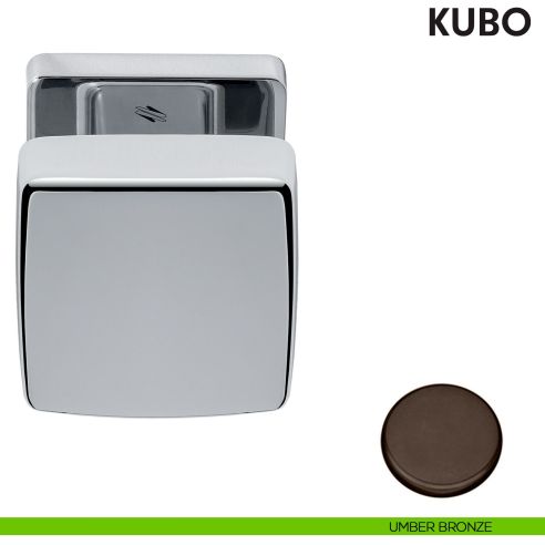 Pomolo per porta Kubo fisso Colombo Design umber bronze
