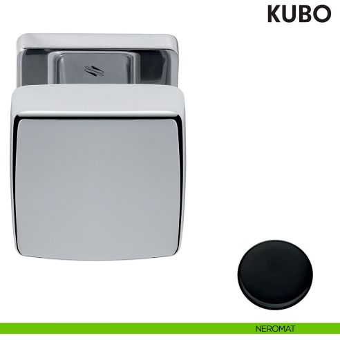 Pomolo per porta Kubo fisso Colombo Design neromat