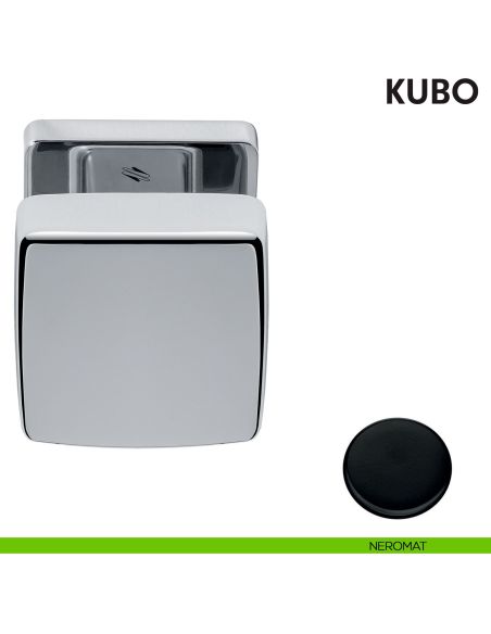 Pomolo per porta Kubo fisso Colombo Design neromat