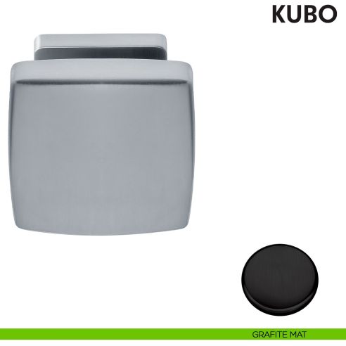 Pomolo per porta Kubo fisso Colombo Design grafite mat