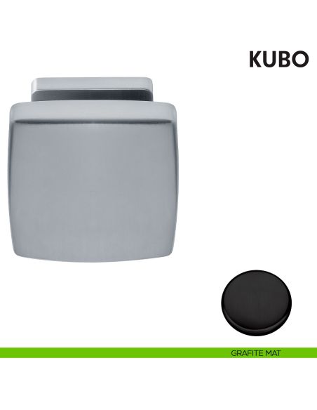 Pomolo per porta Kubo fisso Colombo Design grafite mat