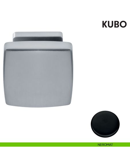 Pomolo per porta Kubo fisso Colombo Design neromat