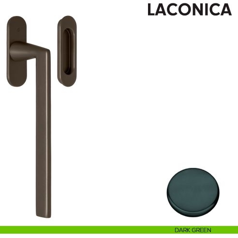 Maniglione per alzante scorrevole AM313/0 singolo Colombo Design con placca minimale Zero Evolution dark green