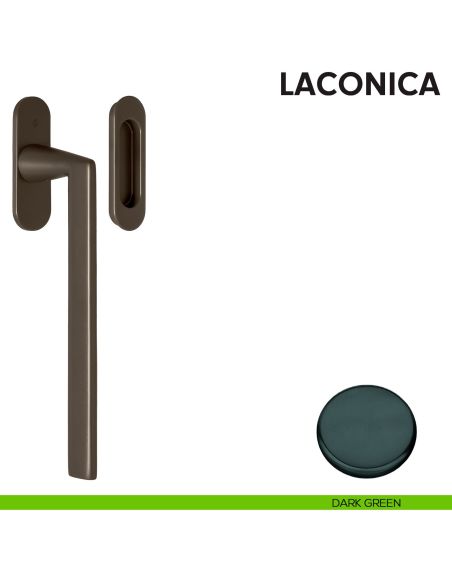 Maniglione per alzante scorrevole AM313/0 singolo Colombo Design con placca minimale Zero Evolution dark green