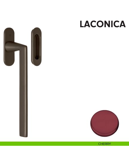 Maniglione per alzante scorrevole AM313/0 singolo Colombo Design con placca minimale Zero Evolution cherry