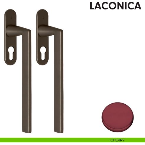 Maniglione per alzante scorrevole AM413Y/0 accoppiato Colombo Design con placca minimale Zero Evolution cherry