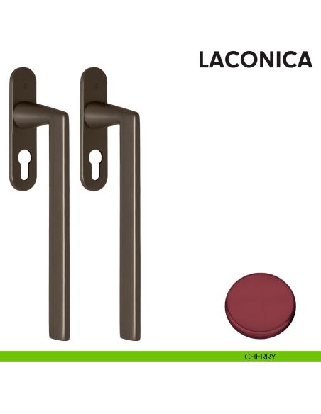 Maniglione per alzante scorrevole AM413Y/0 accoppiato Colombo Design con placca minimale Zero Evolution cherry