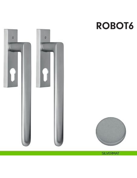 Maniglione per alzante scorrevole ID813 YQ accoppiato Colombo Design silvermat