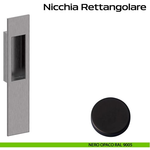 Nicchia rettangolare per alzante scorrevole singolo cieco Reguitti nero