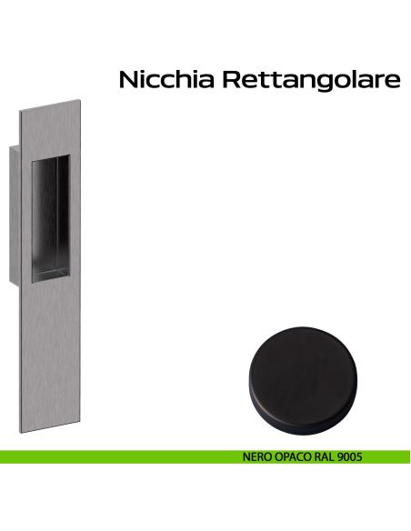 Nicchia rettangolare per alzante scorrevole singolo cieco Reguitti nero