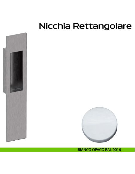 Nicchia rettangolare per alzante scorrevole singolo cieco Reguitti bianco