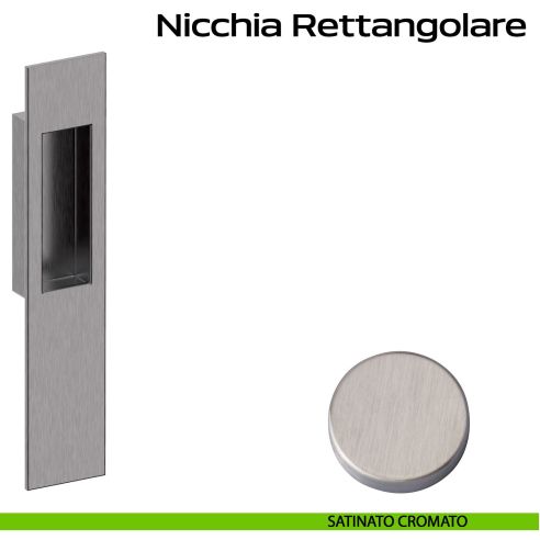 Nicchia rettangolare per alzante scorrevole singolo cieco Reguitti cromato sat