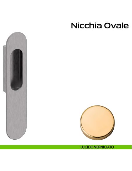 Nicchia ovale per alzante scorrevole singolo cieco Reguitti lucido verniciato