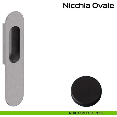 Nicchia ovale per alzante scorrevole singolo cieco Reguitti nero