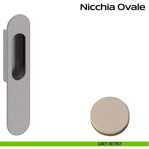 Nicchia ovale per alzante scorrevole singolo cieco Reguitti grey