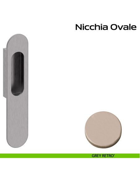 Nicchia ovale per alzante scorrevole singolo cieco Reguitti grey