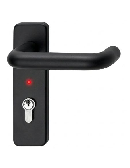 Maniglia M1 E con Led su placca per porte tagliafuoco Proget e Univer Ninz 3101050.021