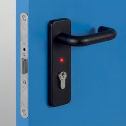 Maniglia M1 E con Led su placca per porte tagliafuoco Proget e Univer Ninz 3101050.021 2