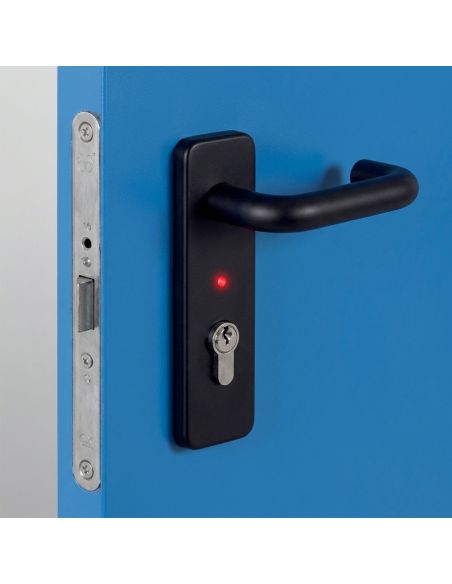 Maniglia M1 E con Led su placca per porte tagliafuoco Proget e Univer Ninz 3101050.021