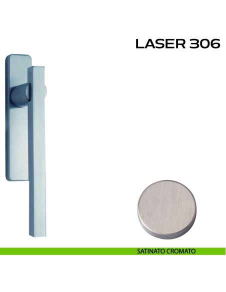 Maniglione per alzante scorrevole Laser Corto 306 singolo satinato