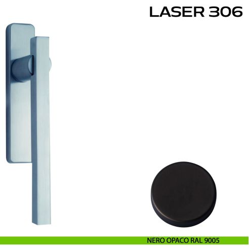 Maniglione per alzante scorrevole Laser Corto 306 singolo nero