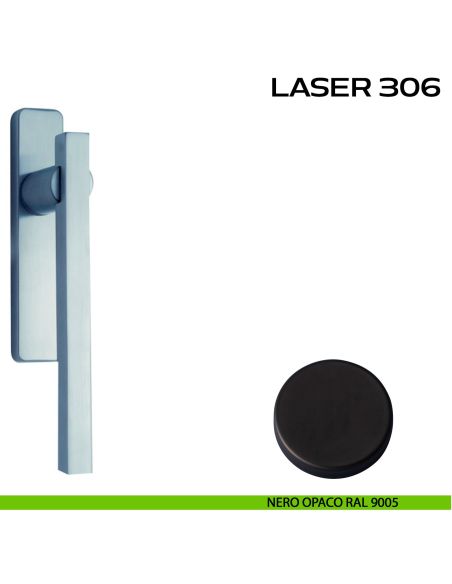 Maniglione per alzante scorrevole Laser Corto 306 singolo nero