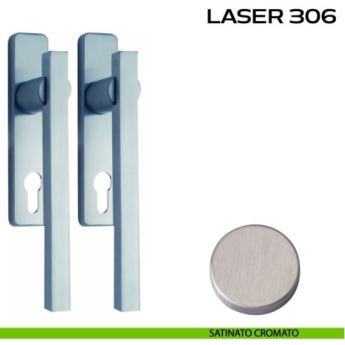Maniglione per alzante scorrevole Laser Corto 306 Reguitti accoppiato satinato